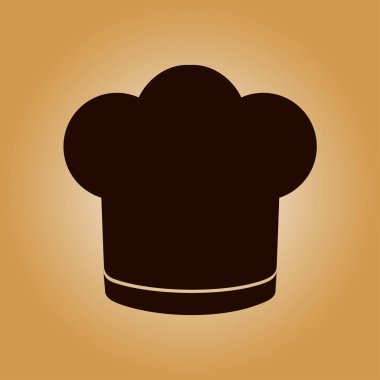 Chef şapka işareti simgesi. Şapka pişirme sembolü.