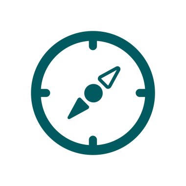 Vektör pusula simgesini. Yöreden yönde. Düz tasarım stili.