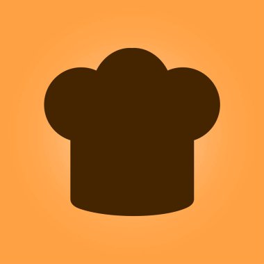 Chef şapka işareti simgesi. Şapka pişirme sembolü.
