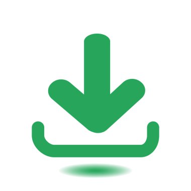 Simgesini indirin. Düğme yükleyin. Düz tasarım stili.