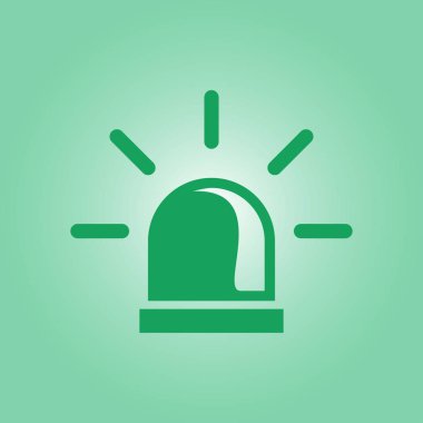 Polis tek simge. Alarm güç düğmesi. Polis seslenmek düğme.