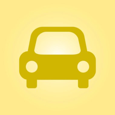 Taşıma simgesi. Araba işareti. Teslimat taşıma sembolü.