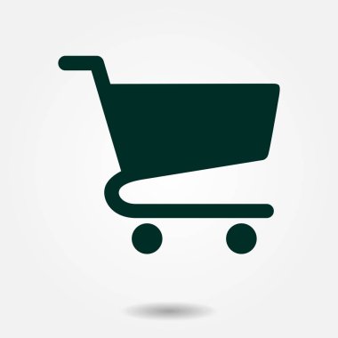 Grafik alışveriş düz simgesi. Bir ürünü Sepete Ekle.