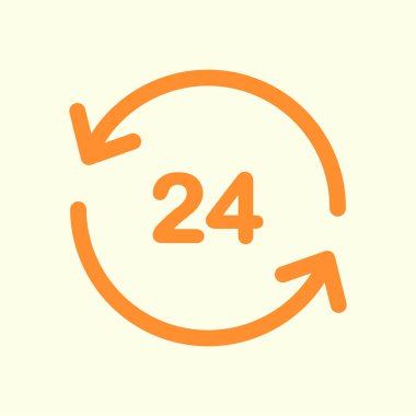 Saat saat etrafında bir gün simgesini açın. Rozet-saat çalışma süresi.