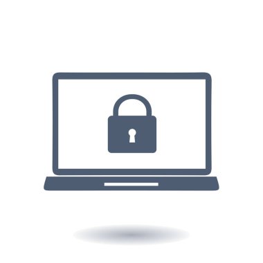 Internet güvenlik kavramı simgesi. Kimlik ve koruma simgesi.