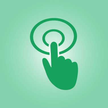El imleç işareti simgesi. El işaretçi simgesi. Modern UI Web sitesi gezinme. Düz tasarım. 