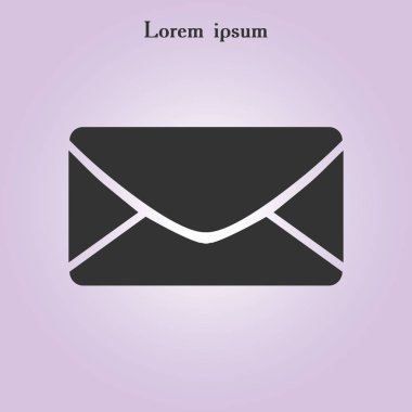 Düz simgesi mektup. Posta simgesi. Vektör simgesi. 