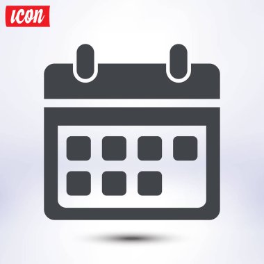 Vektör takvim simgesini. Önemli tarihler işareti. Düz tasarım stili.
