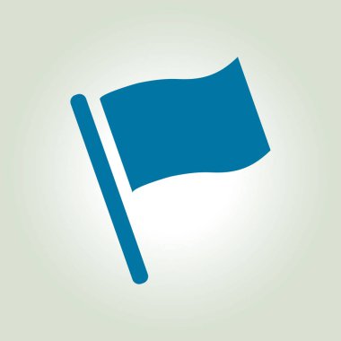 Bayrak simgesi. Yer belirleyici sembol. Düz tasarım biçimi.