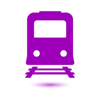 Tren simgesi. Metro sembolü. Tren istasyonu işareti.