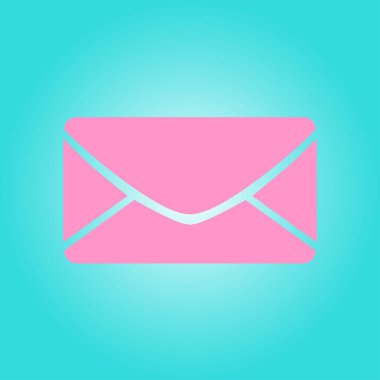 Düz simgesi mektup. Posta simgesi. Vektör simgesi. 