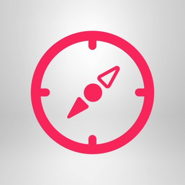 Pusula simgesini yuvarlak vektör çizim