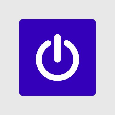 Güç işareti düz simgesi.