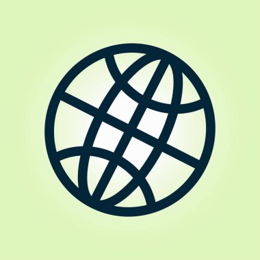 Küre simgesi. Düz tasarım stili dünya vektör simgeler.