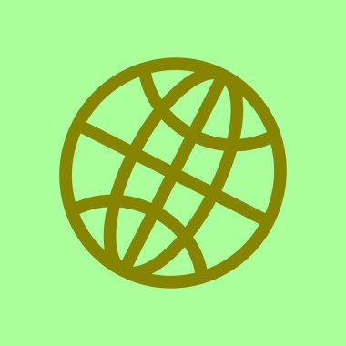 Küre simgesi. Düz tasarım stili dünya vektör simgeler.