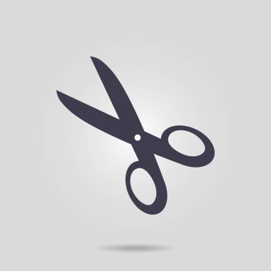 Makas simgesi. Mark burayı kes. Düz tasarım.