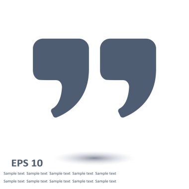 Konuşma simgesini. İletişim sembolü. Sohbet alıntı işareti.