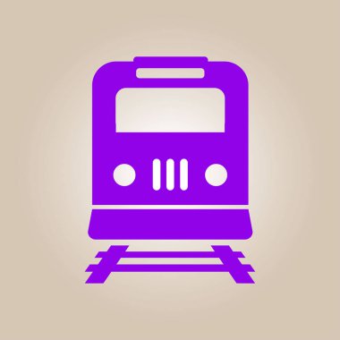 Tren simgesi. Metro sembolü. Tren istasyonu işareti.