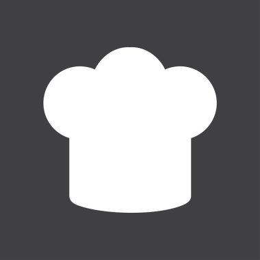 Chef şapka işareti simgesi. Şapka pişirme sembolü.