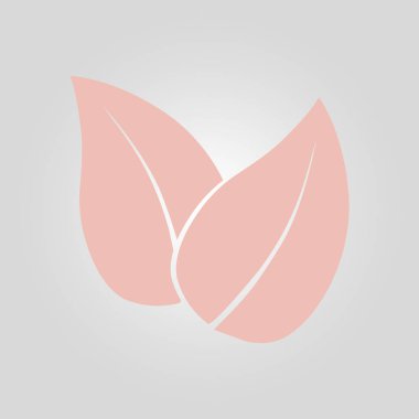 Yaprak simgesi. Taze doğal ürün simgesi. Organik ürün işareti. Düz tasarım stili.