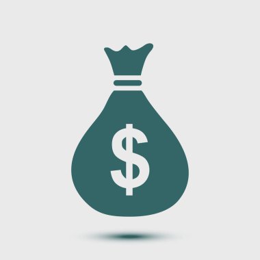 Doları Usd para birimi simgesi. Düz tasarım stili. 