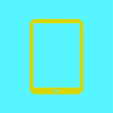 Modern dijital tablet Pc simgesi. Düz tasarım simgesi. 