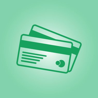 Vektör kredi kartları simgesi. Düz tasarım stili. 