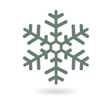 Kar tanesi simgesi. Yılbaşı Dekorasyonu. Tüm Noel ve yeni yıl kutlamak için.