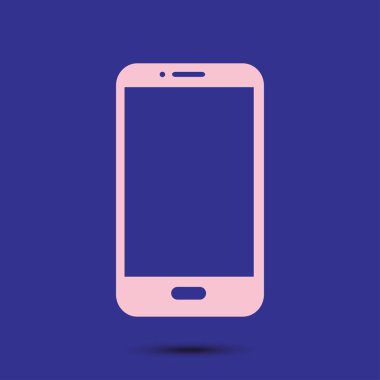 Smartphone simge vektör Illustration. Düz tasarım stili. 