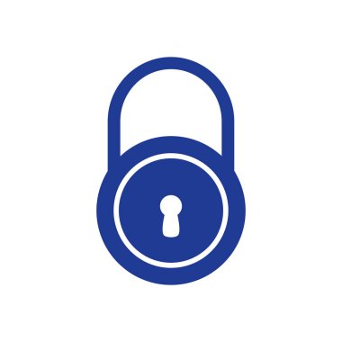 Kilit simgesi. Düz tasarım stili. Kullanıcı erişimi.