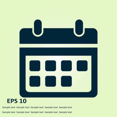 Vektör takvim simgesini. Önemli tarihler işareti. Düz tasarım stili.