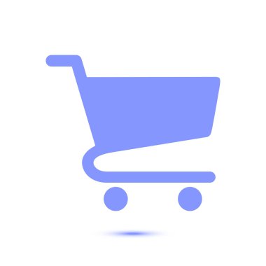 Grafik alışveriş düz simgesi. Bir ürünü Sepete Ekle.