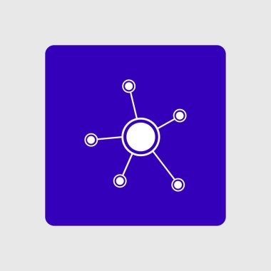 Sosyal ağ tek simge. Küresel teknoloji. İş sosyal bağlantıları ağ.