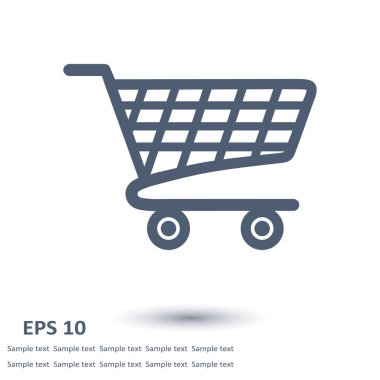 Grafik alışveriş düz simgesi. Bir ürünü Sepete Ekle.