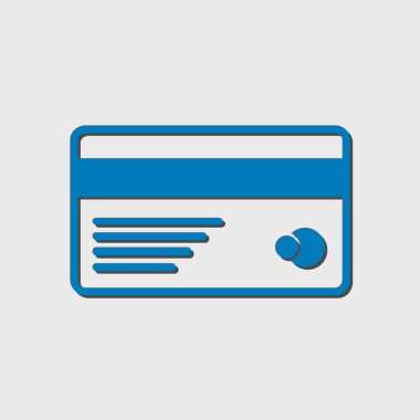 Vektör kredi kartı simgesi. Düz tasarım stili.