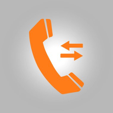 Telefon simgesi. Düz tasarım stili. Geri bildirim sembolü.
