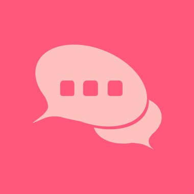 Sohbet düz Icon.Badge tartışma, diyalog, yazışma karakter.