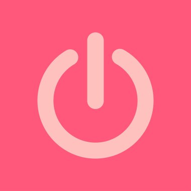 Güç işareti düz simgesi.