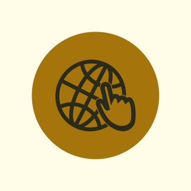 Küre simgesi. Düz tasarım stili dünya vektör simgeler.