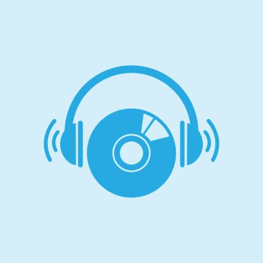 CD veya Dvd simgesini. Kompakt disk erkek. Düz tasarım stili.