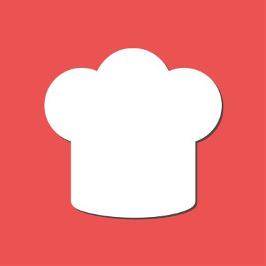 Chef şapka işareti simgesi. Şapka pişirme sembolü.