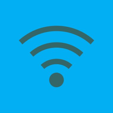 WiFi sembolü. Vektör kablosuz ağ kutsal kişilerin resmi. Düz tasarım stili.