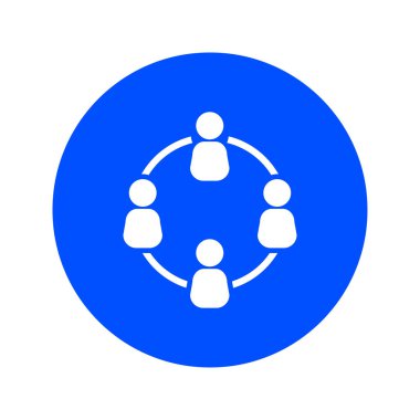 İletişim konsepti. Sosyal ağ tek simgesi. Küresel teknoloji İş dünyasındaki sosyal bağlantılar ağı.