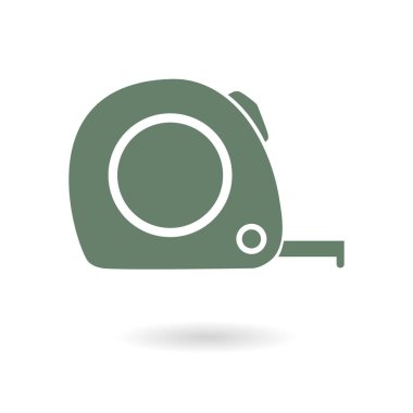  Mezura simgesi. Rulet inşaat sembolü. Boyutları ve ölçüleri. Bir kesim kartı oluşturma.