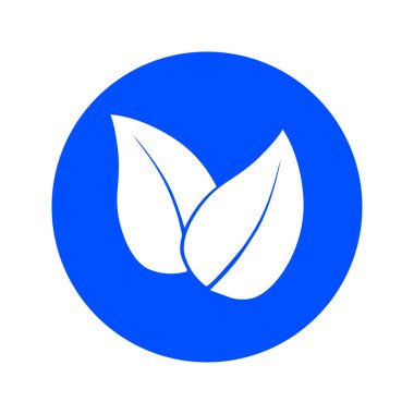 Yaprak simgesi. Taze doğal ürün simgesi. Organik ürün işareti. Düz tasarım stili.