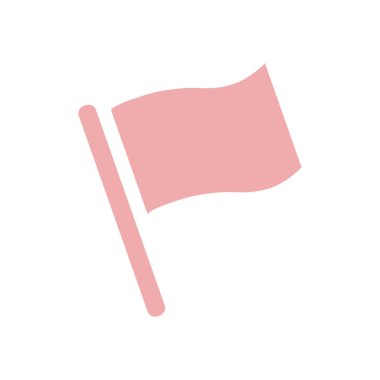 Bayrak simgesi. Yer belirleyici sembol. Düz tasarım biçimi.