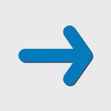 Ok simgesi. Kara navigasyonu için işaretçi yönünü.