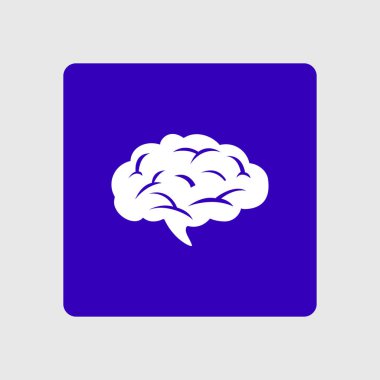 Beyin simgesi. İnsan akıllı akıllı zihin. Nöroloji sembolü.
