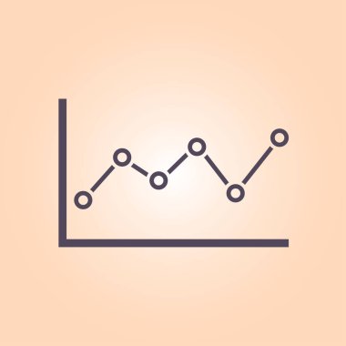 Grafik grafik simgesi. Diyagram simgesi. Düz tasarım stili.