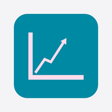 İş grafiği. Infographic. Grafik simgesini. Büyüyen grafik erkek. Düz tasarım stili.